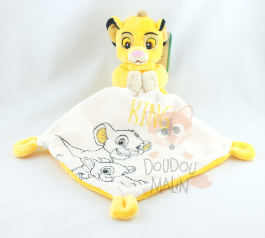  mouchoir simba my little king lion jaune blanc 